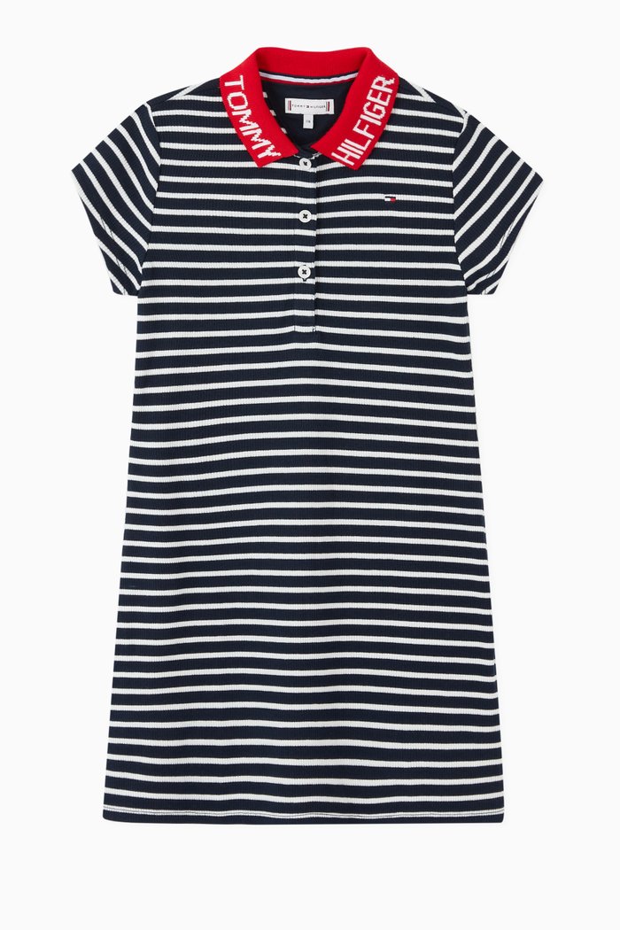 

Logo Stripe Polo Dress, Multicolour