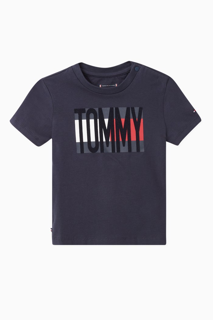

Stretched Logo Jersey T-Shirt, Blue