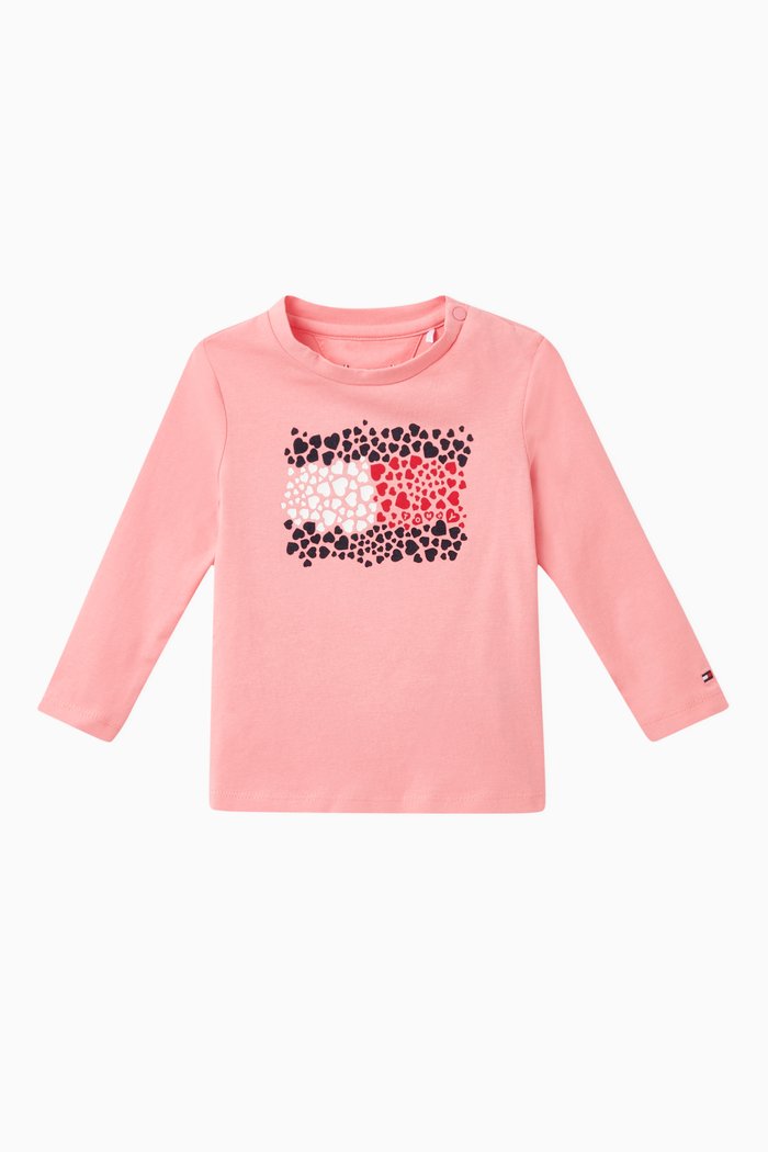 

Heart Flag Jersey T-Shirt, Pink