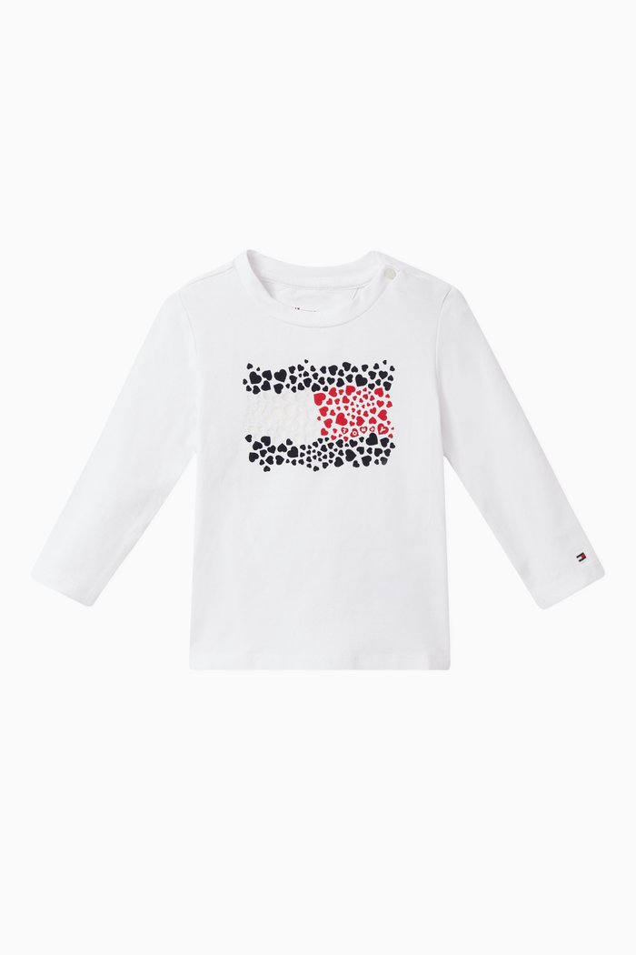 

Heart Flag Jersey T-Shirt, White