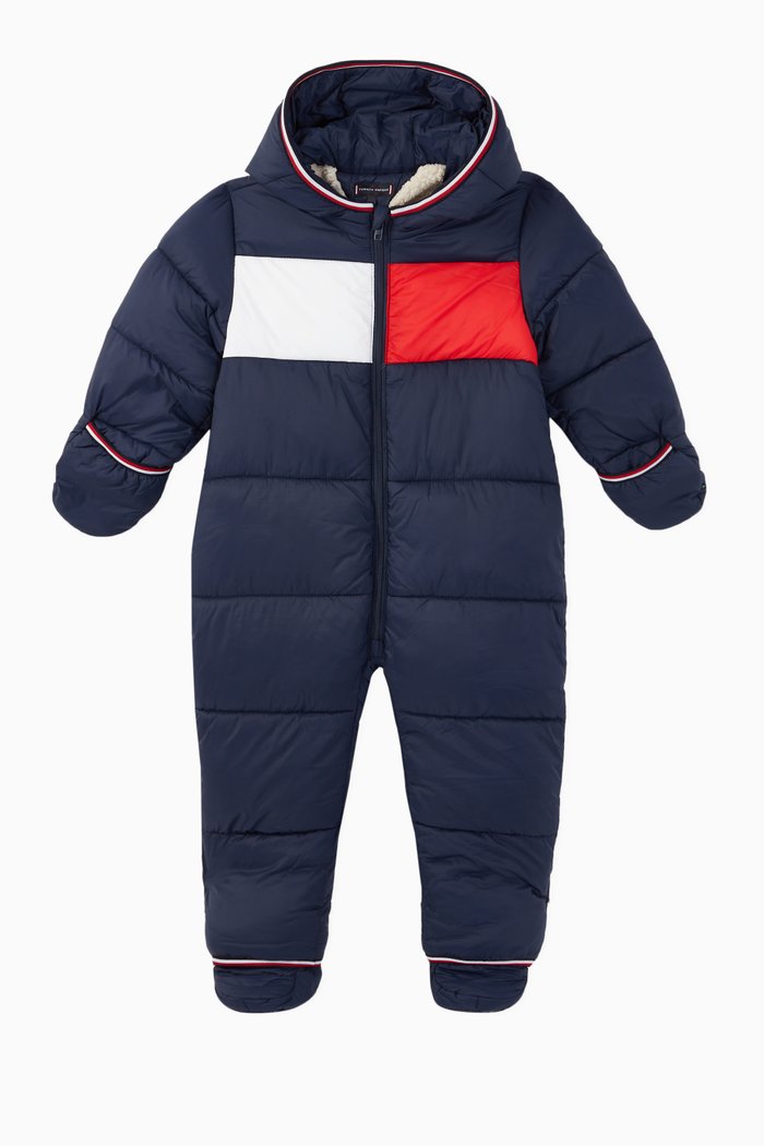 

Padded Colour-Blocked Ski Suit, Blue