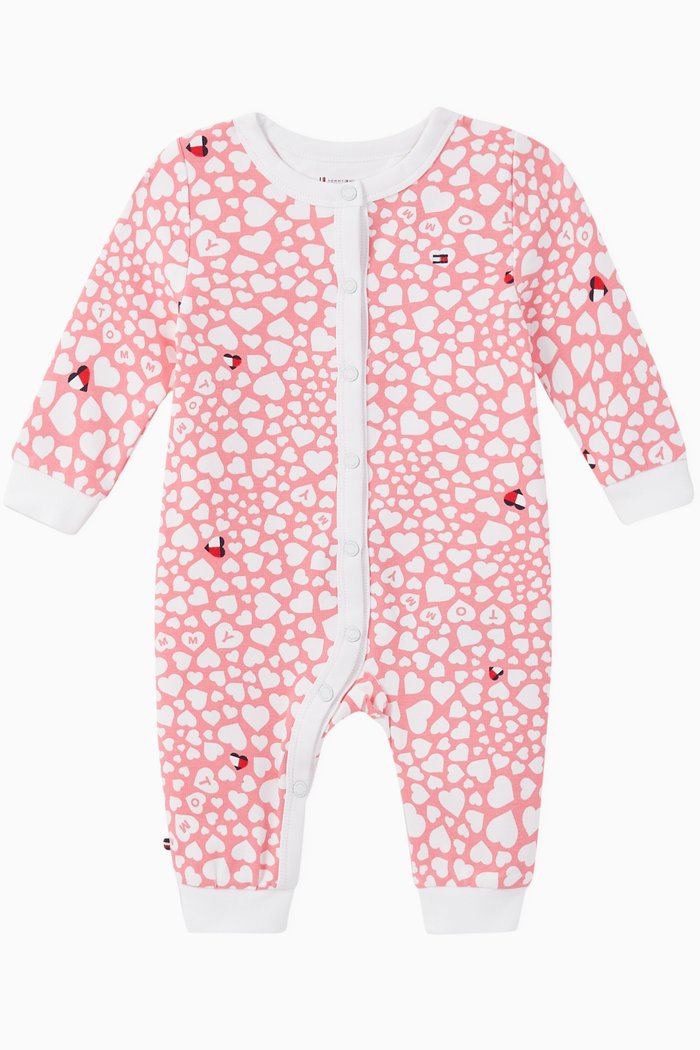 

Cotton Terry Romper, Pink