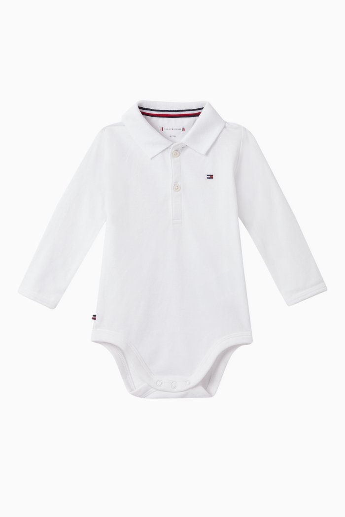 

Organic Cotton Polo Bodysuit Giftbox, White