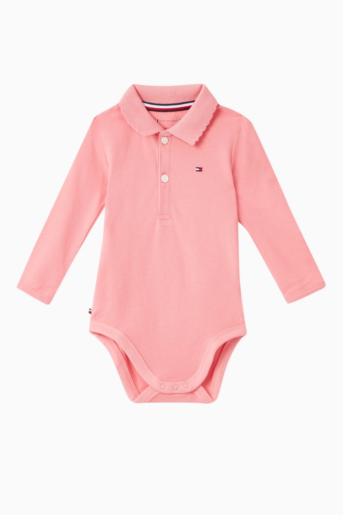 

Organic Cotton Polo Bodysuit Giftbox, Pink