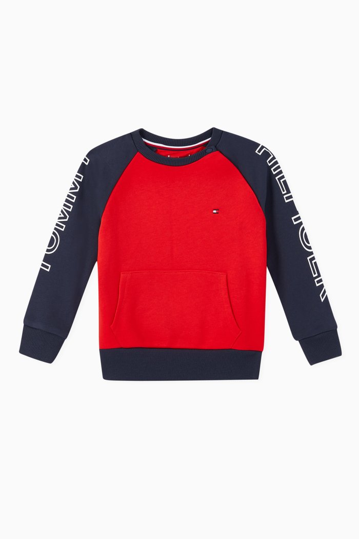 

Colour-Block Logo Crewneck Sweatshirt, Blue
