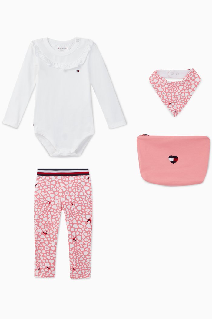 

Heart Print Gift Set, Pink