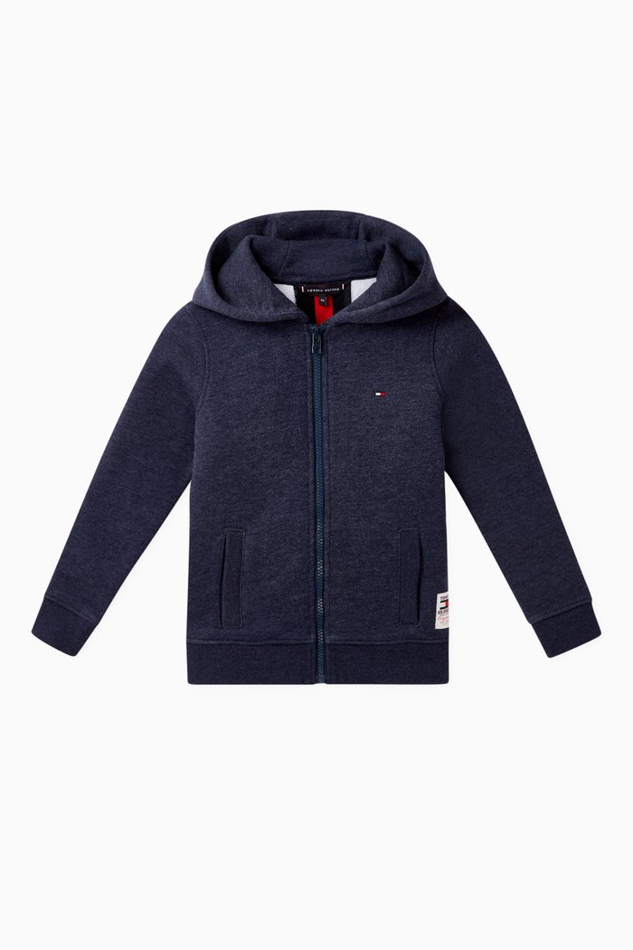 Signature Stripe Hooded Jacket, Blue