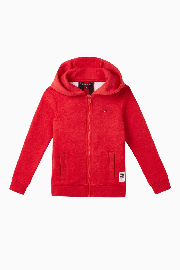 

Signature Stripe Hooded Jacket, Red
