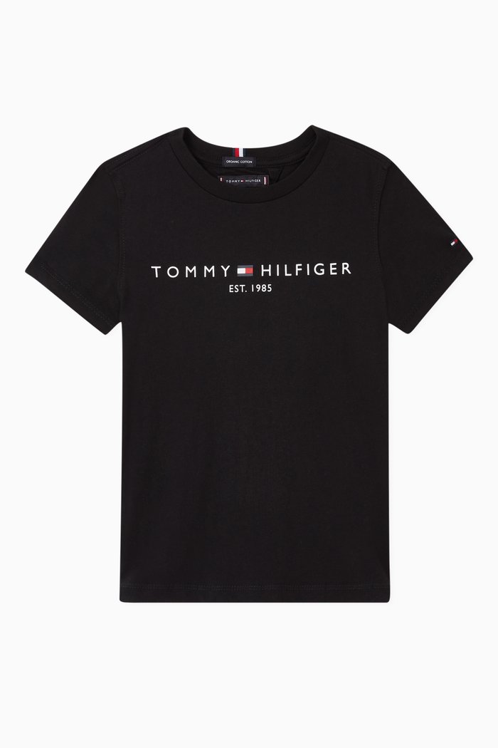 

Essential Logo Organic Cotton T-shirt, Black