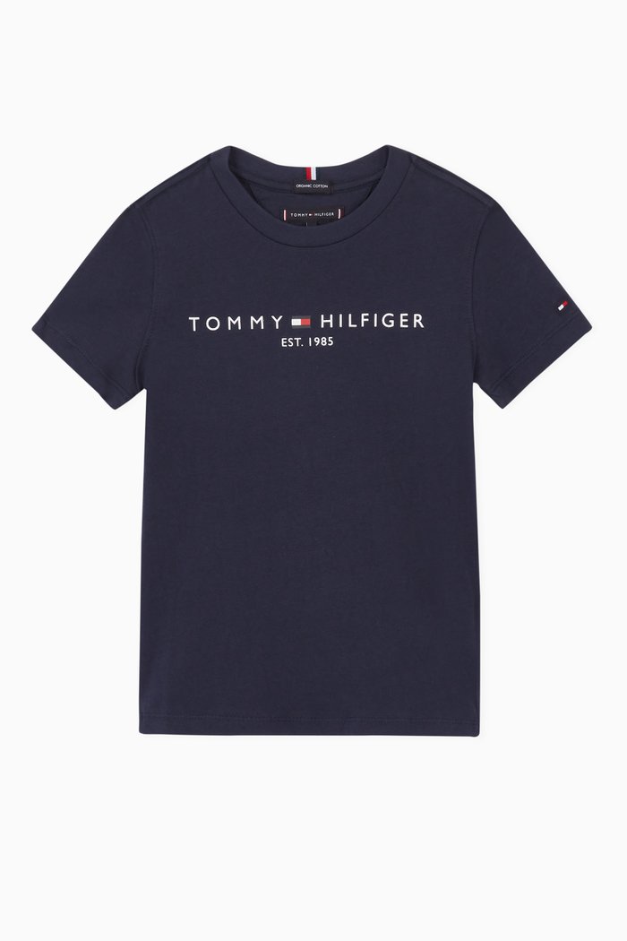 

Essential Logo Organic Cotton T-shirt, Blue