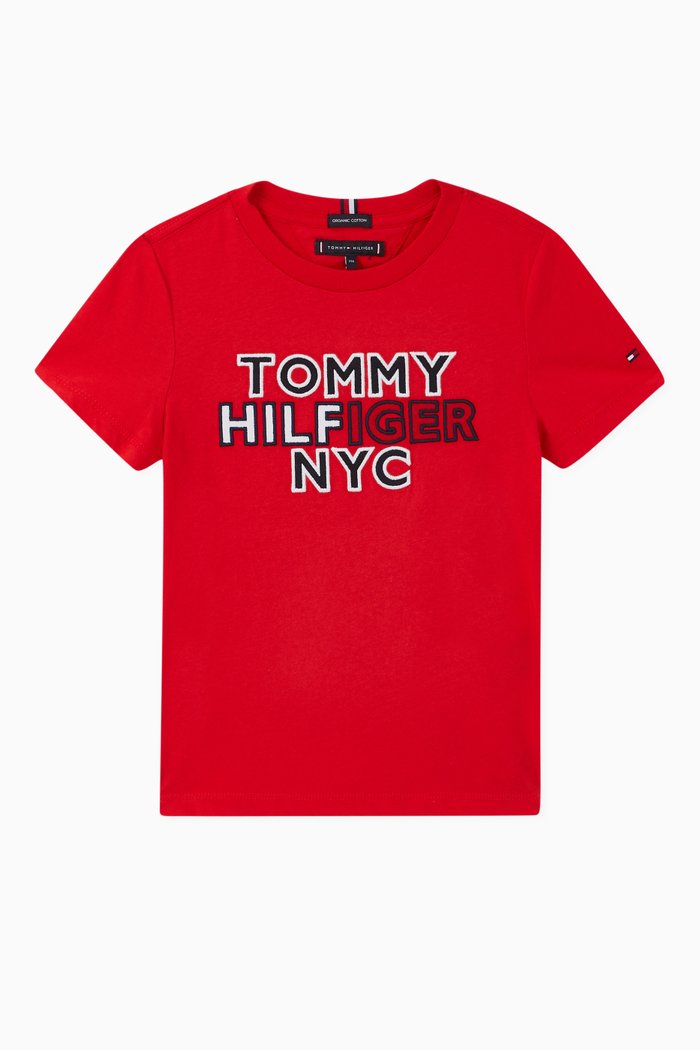 

NYC Logo Cotton T-Shirt, Red