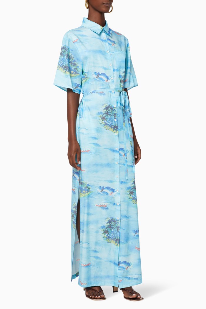 

Cameron Shirt Dress, Blue