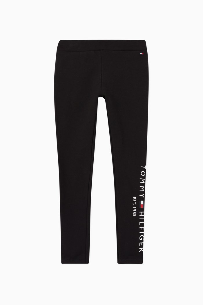 

Cotton Full-Length Leggings, Black
