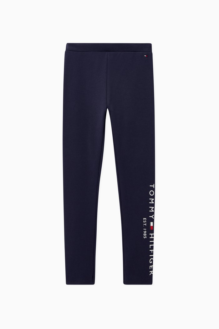 Cotton Full-Length Leggings, Blue