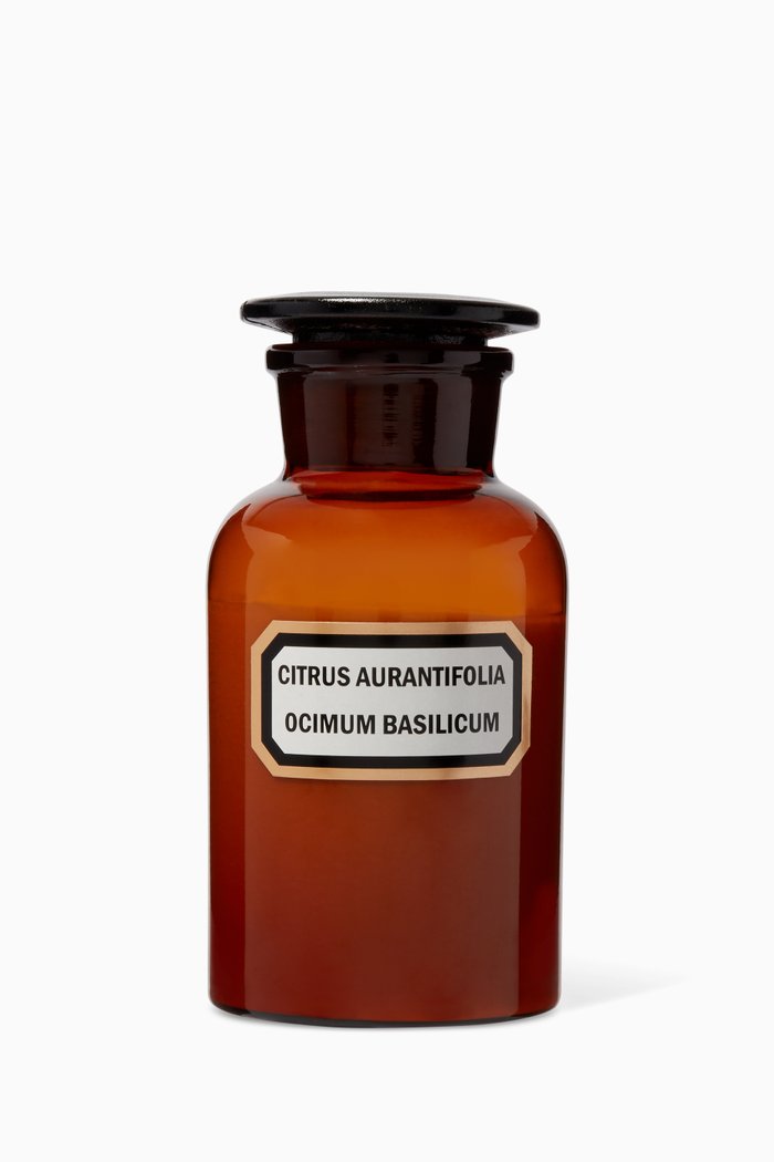 

Citrus Aurantifolia Ocimum Basilicum Apothecary Candle, 900g, Multicolour