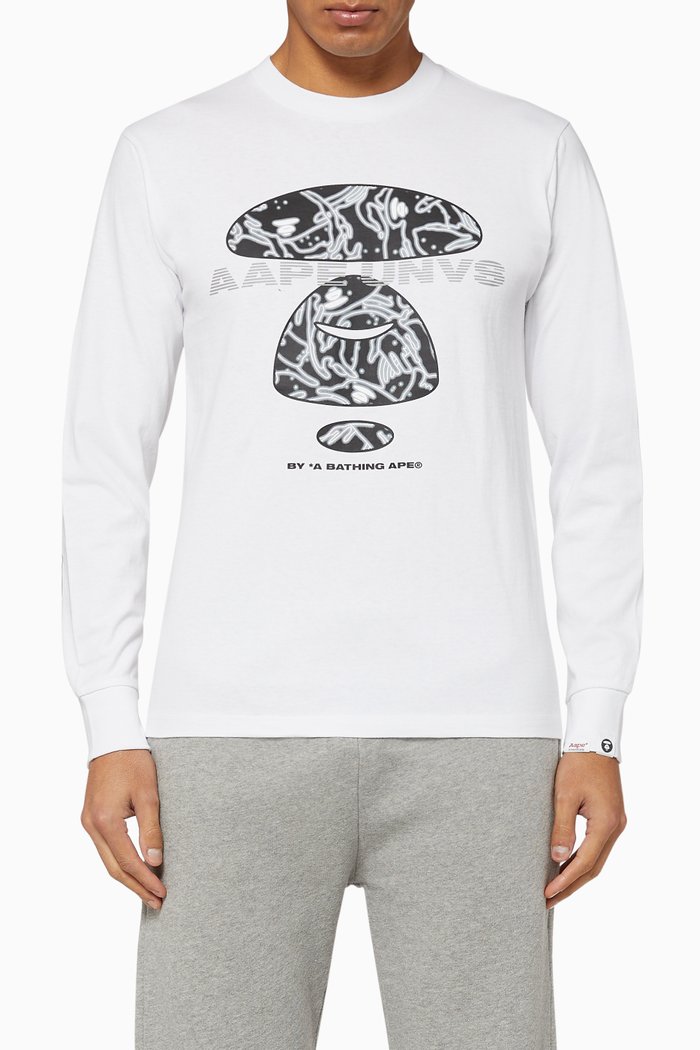 

AAPE UNVS Cotton T-Shirt, White