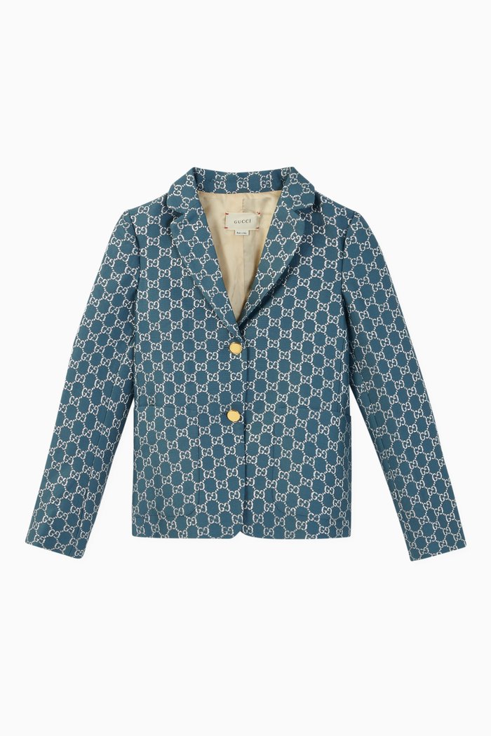 

Light GG Lamé Jacket, Blue