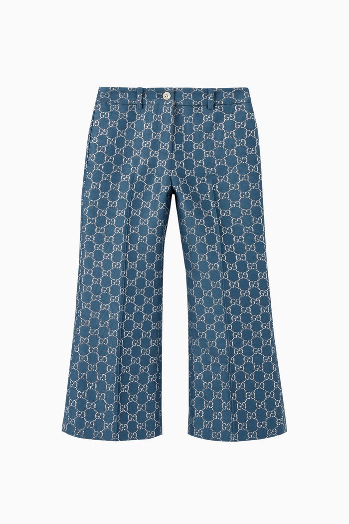 

Light GG Lamé Trousers, Blue