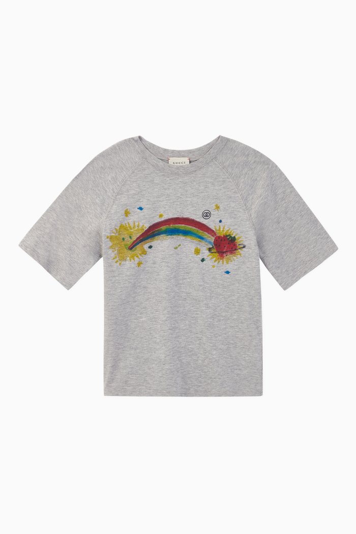 

Sun Rainbow Cotton Jersey T-shirt, Grey