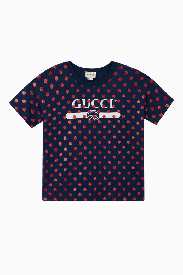 

Logo Print Cotton T-Shirt, Blue