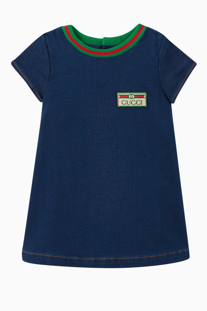 

Interlocking G Denim Dress, Blue