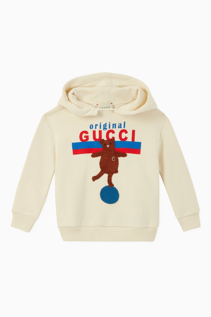 

'Original Gucci' Print & Bear Sweatshirt, White