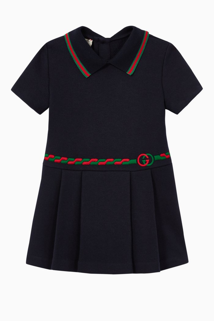 

Interlocking G Cotton Dress, Blue