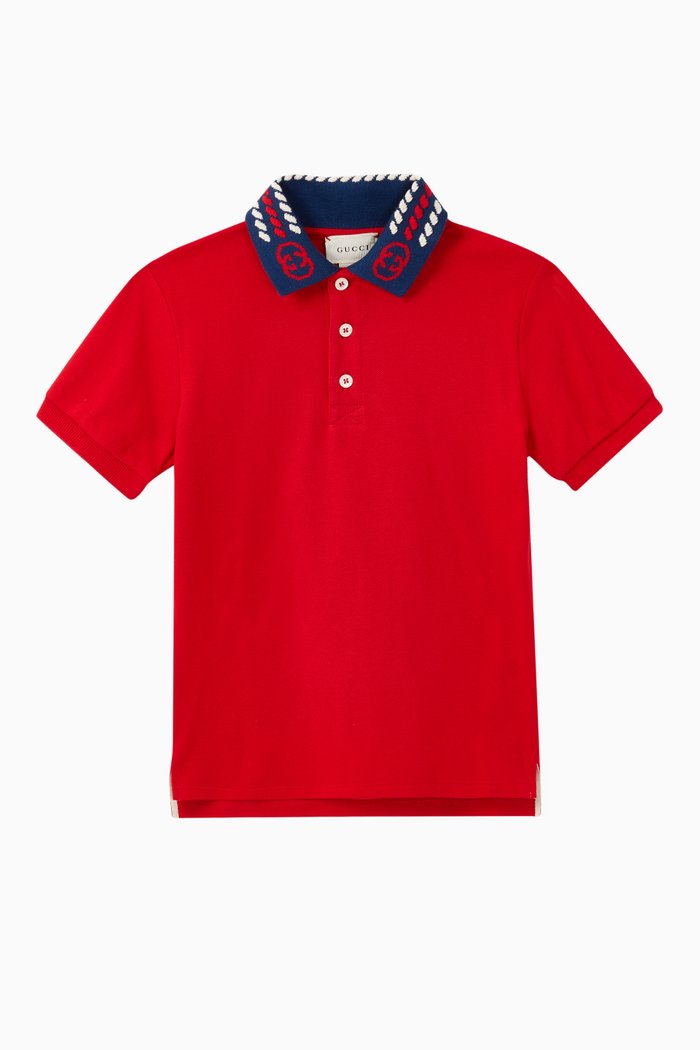 

Interlocking G Polo T-Shirt, Red