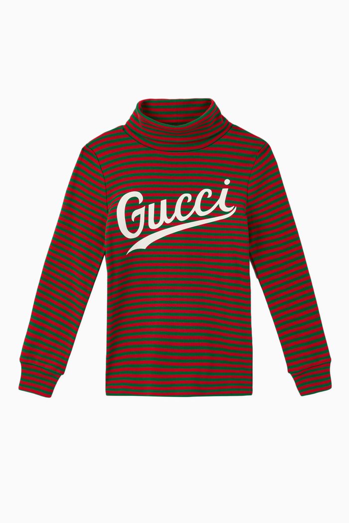 

Striped Logo Top, Red