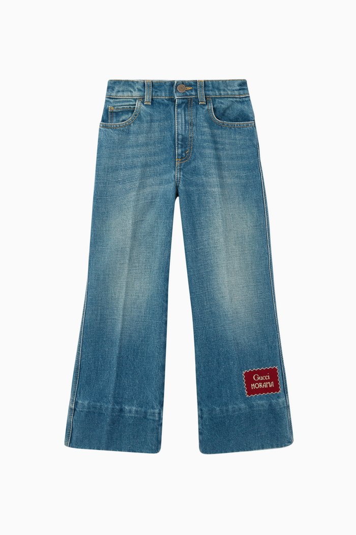 

Denim Flared Pants, Blue