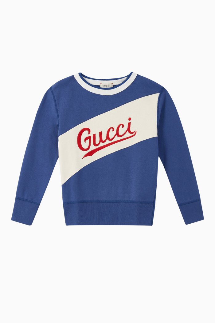 

Gucci Print Sweatshirt, Blue