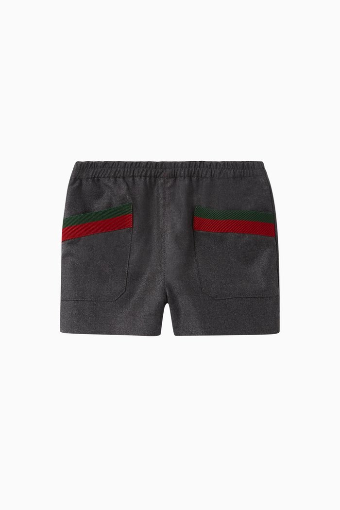 

Wool Flannel Shorts, Grey