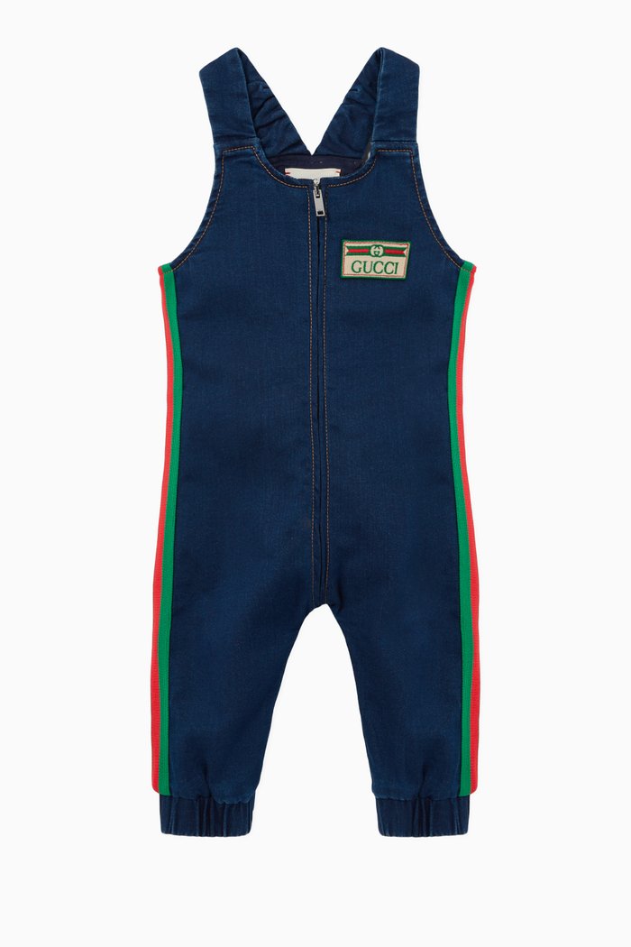 

Jersey Denim Overall, Blue