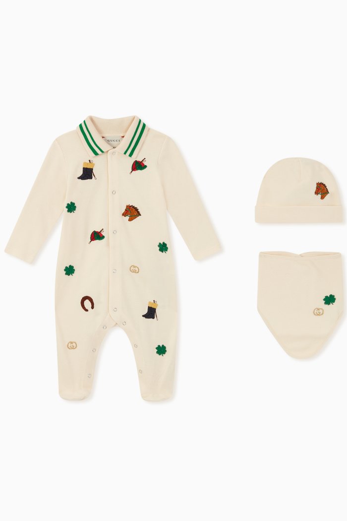 Embroidered Pyjama Gift Set, White