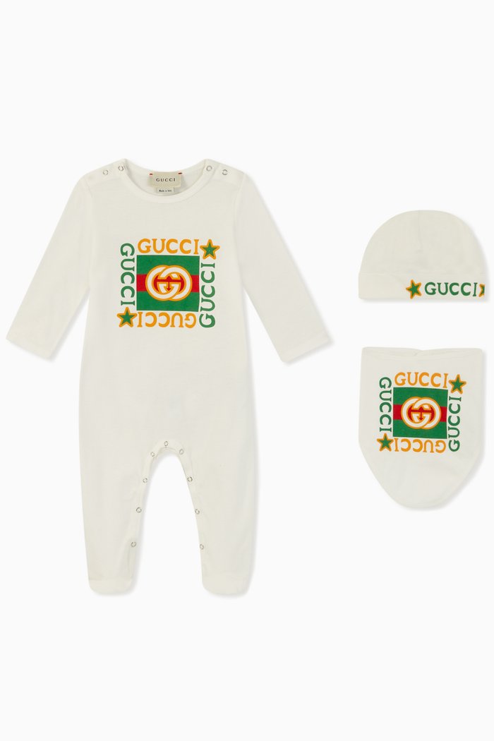 

Gucci Logo Print Gift Set, White