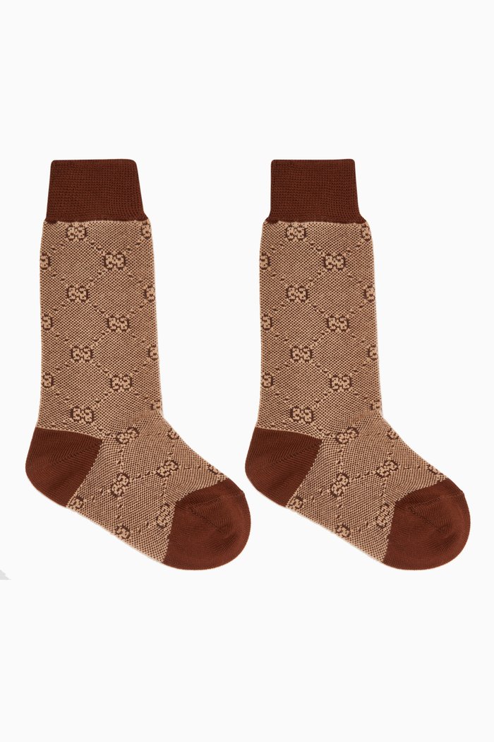 

GG Socks in Cotton Wool, Brown