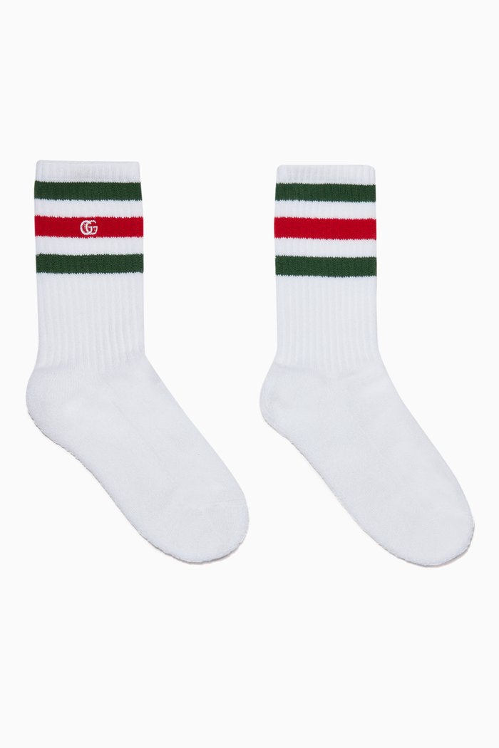 

Cotton Stretch Socks, White