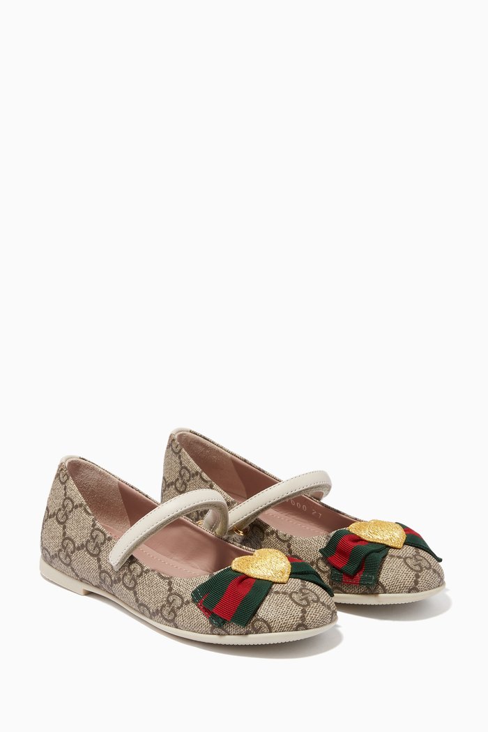 GG Supreme Ballerinas in Canvas, Neutral