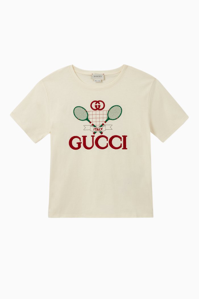 

Gucci Tennis Cotton T-Shirt, White