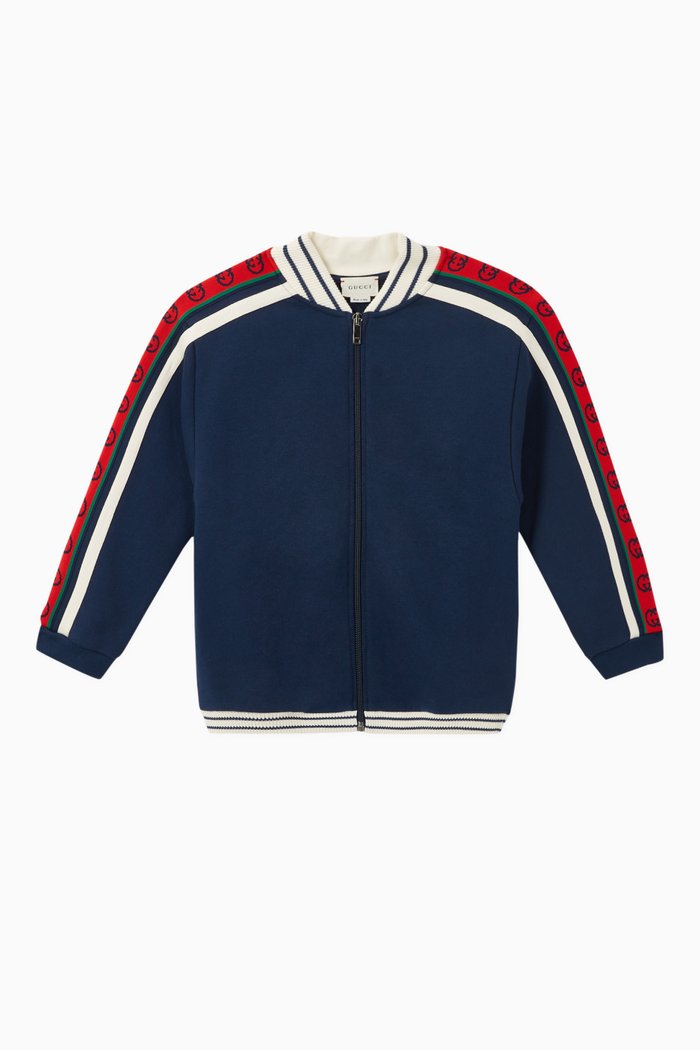 

Interlocking G Cotton Jacket, Blue