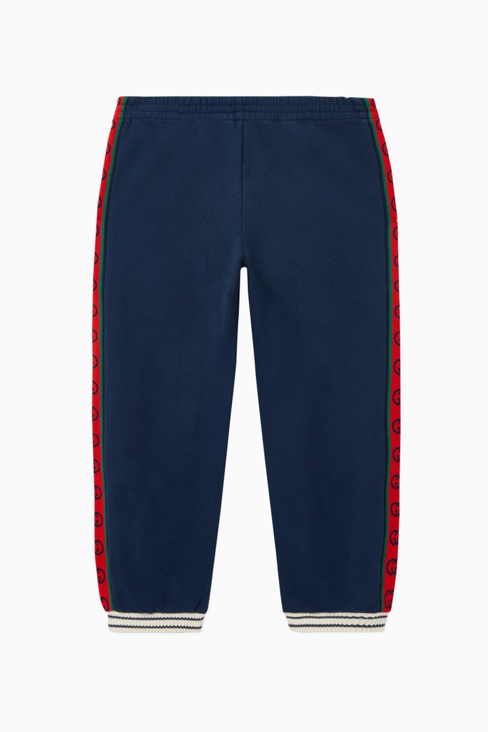 

Interlocking G Cotton Track Pants, Blue