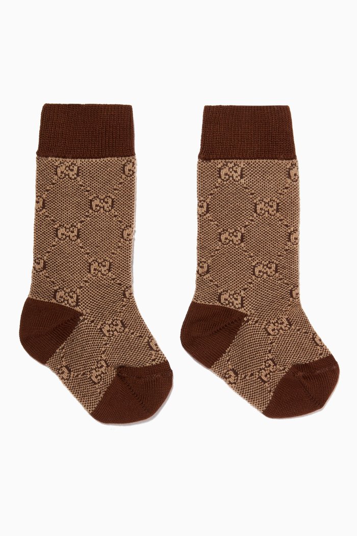 

Cotton Wool GG Socks, Brown