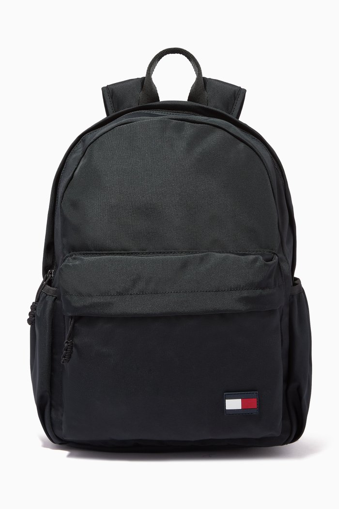 

Tommy Flag Patch Backpack in Recycled Polyester, Black
