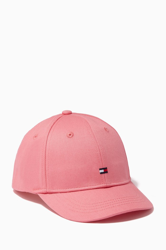 

Logo Baseball Cap in Cotton, Pink