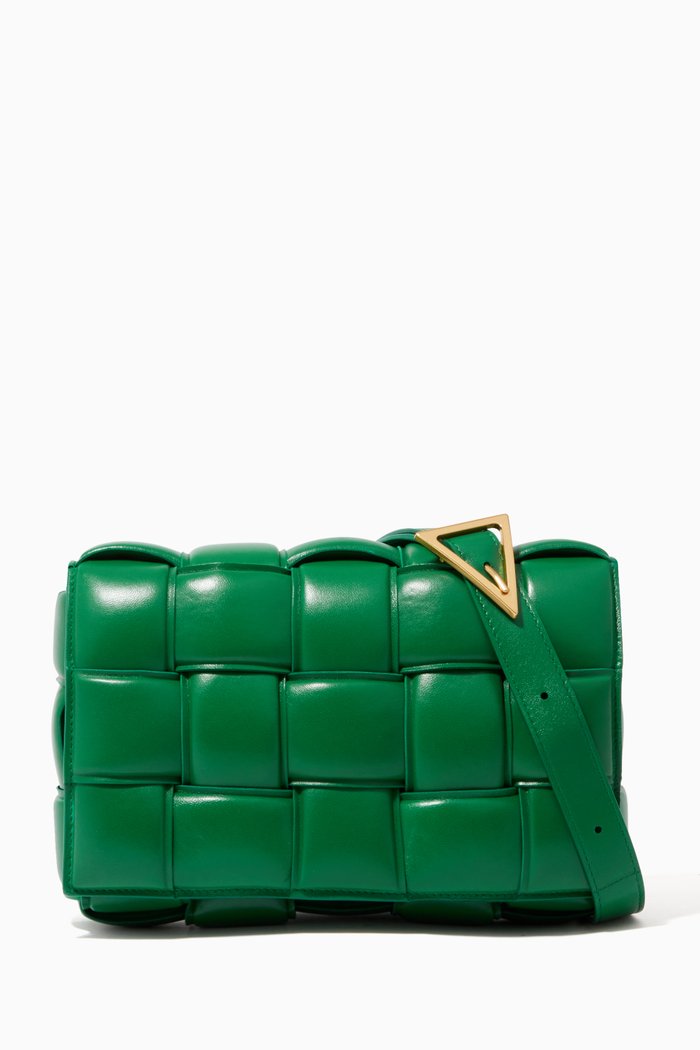 

Padded Cassette Bag in Nappa, Green