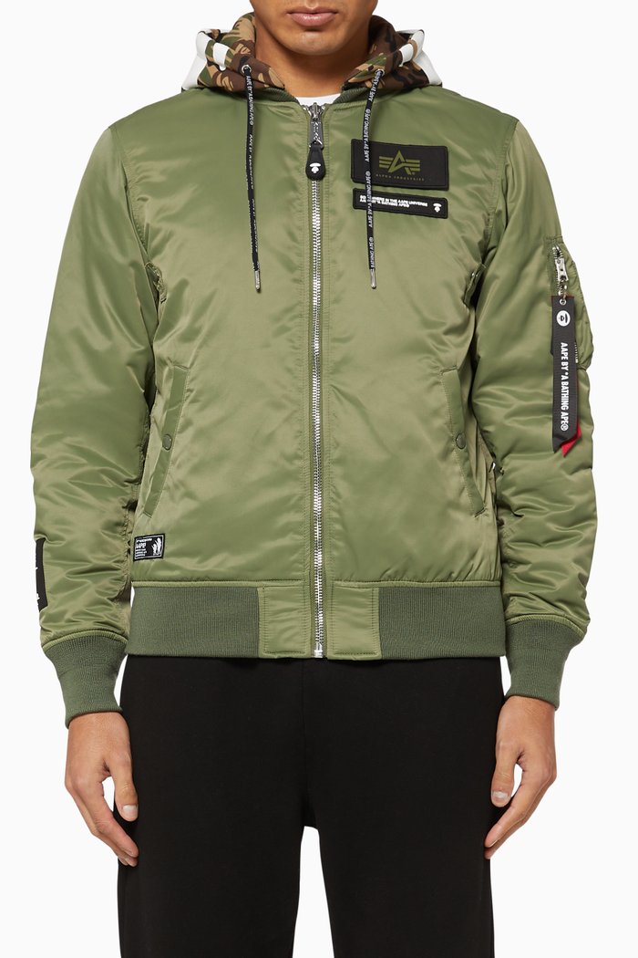 

x Alpha Industries Hybrid Flight Jacket, Grey