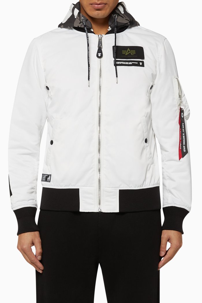 

x Alpha Industries Hybrid Flight Jacket, White