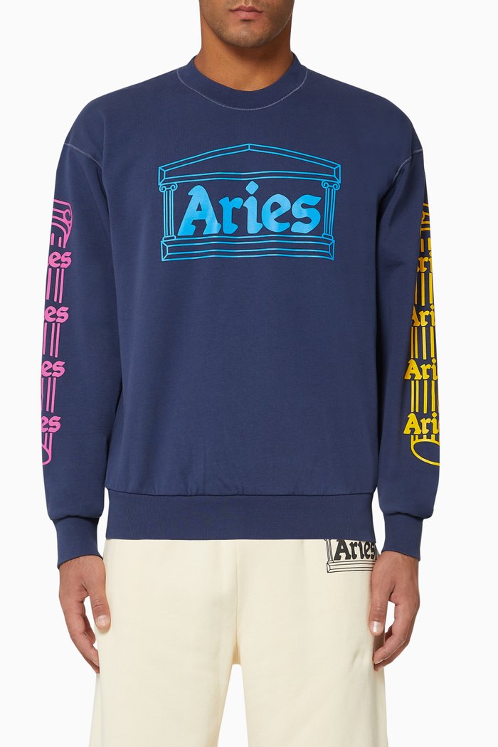 

Column Cotton Sweatshirt, Blue