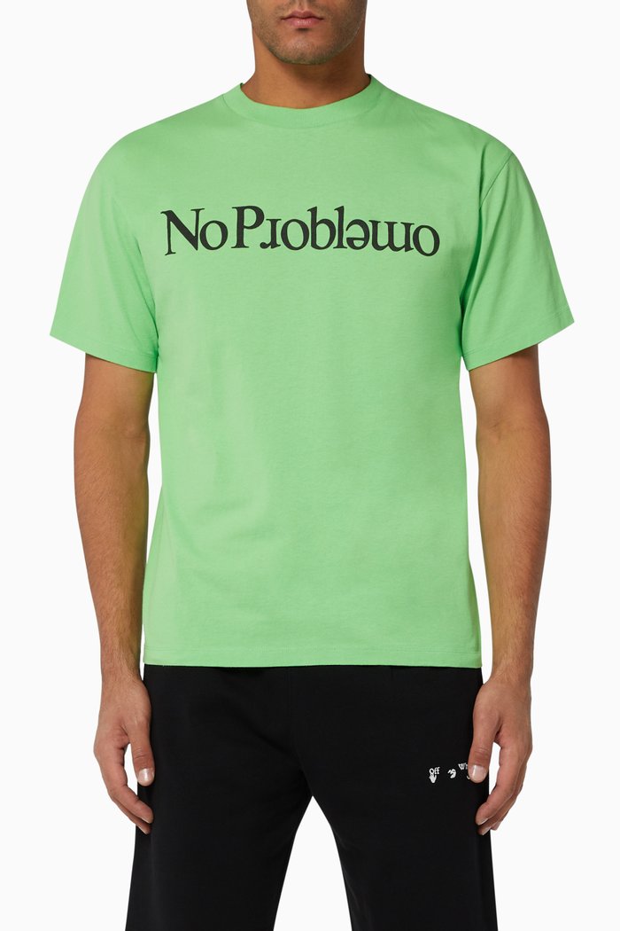 

"No Problemo" Cotton T-Shirt, Green