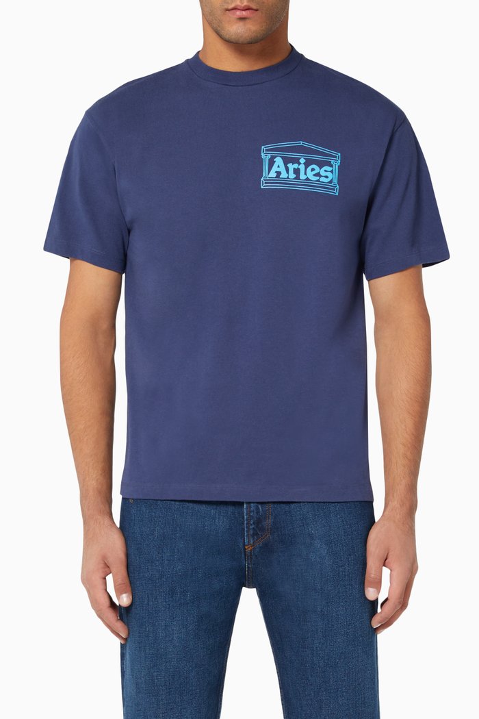 

Temple Cotton T-Shirt, Blue